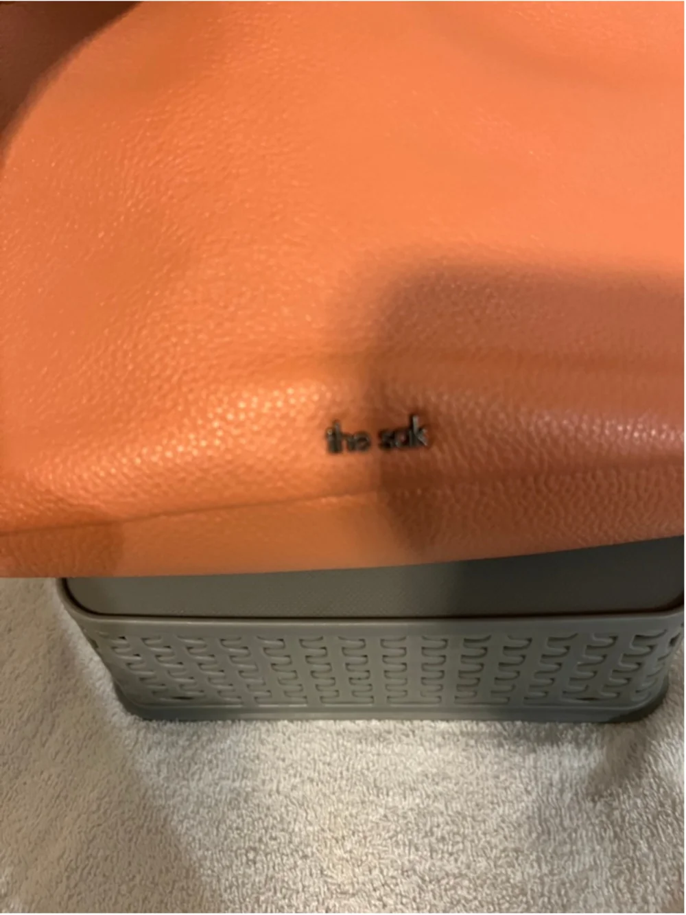The Sak Jasmine orange leather hobo crossbody bag